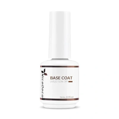 Afbeelding van Nicedeco Base Coat Gelnagellak, semi permanent, basislak, UV, LED, soak off, gel, nagels, 15 ml