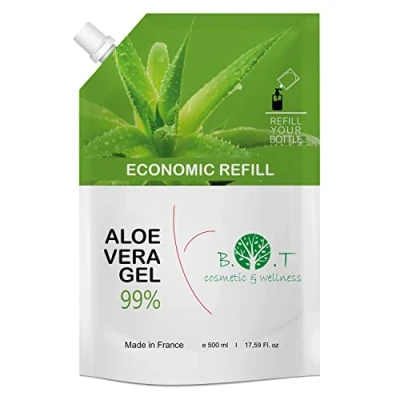 Afbeelding van Aloë Vera Gel, 100% Natuurlijk, Hydraterend Gezicht, Lichaam, Haar, na het ontharen, Verzorging voor gedehydrateerde huid, Scheervuur, Brandwonden zonnebaden, 500 ml