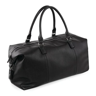 Afbeelding van Senvi Weekender Bag Kleur Zwart Leatherlook 30 liter