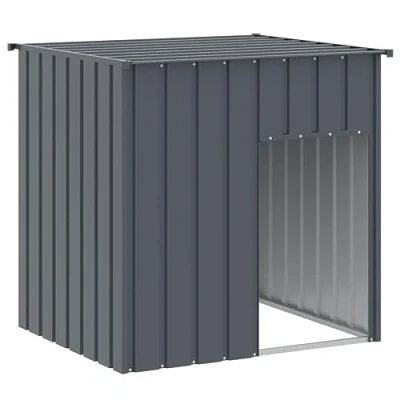 Afbeelding van vidaXL Hondenhok met dak 110x103x109 cm gegalvaniseerd staal antraciet