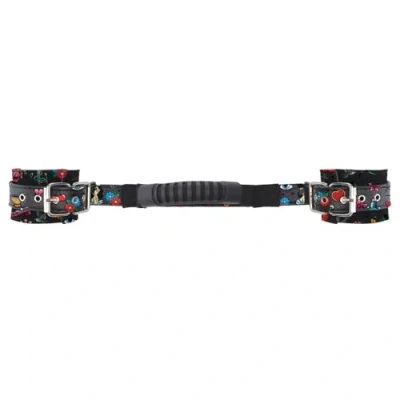Afbeelding van Ouch! Leren Handboeien met verstelbare riem Old School Tattoo Style Zwart