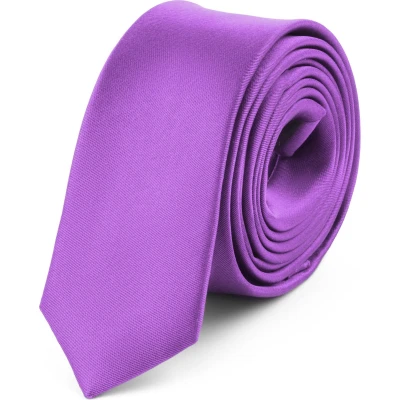 Afbeelding van Ladeheid Smal Stropdas Stropdassen voor heren Lengte: 150 cm, Breedte: 5 cm Lichtviolet LA SR SP