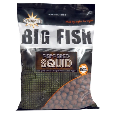 Afbeelding van Dynamite Baits Peppered Squid Boilies 15mm (1.8kg)