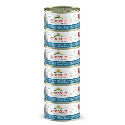 Afbeelding van 24 x 70 g Tonijn Almo Nature HFC Natural kattenvoer