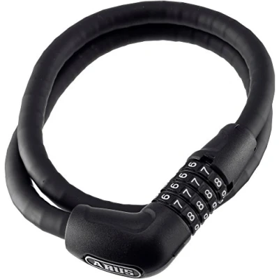 Afbeelding van ABUS Tresorflex 6615C Steel O Flex pantserkabel, cijferslot van staal met stalen tank, veiligheidsniveau 5 85 cm, zwart