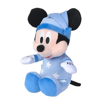 Image de Peluche Mickey phosphorescente 25 x 13 cm Impression lumineuse Bleu