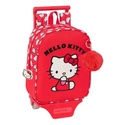Afbeelding van Schoolrugzak Hello Kitty Iconic Wit Rood 22 x 27 10 cm