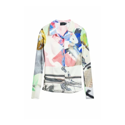 Afbeelding van Desigual Collage Buttoned Overhemdblouse multicoloured, Dames, Maat: XXS, Multi coloured
