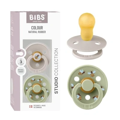 Afbeelding van BIBS Studio Colour Fopspenen 2 Stuks Size 3 Bumblebee Mushroom