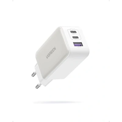Afbeelding van UGREEN Nexode 65 W snellader USB C 3 poorten GaN Tech stekker compatibel met iPhone 16 Plus Pro Max 15 14 13 12 11 Galaxy S24 S23 S22 A15 Pixel 9 8 7 iPad MacBook Air M3 M2 M1 (wit)