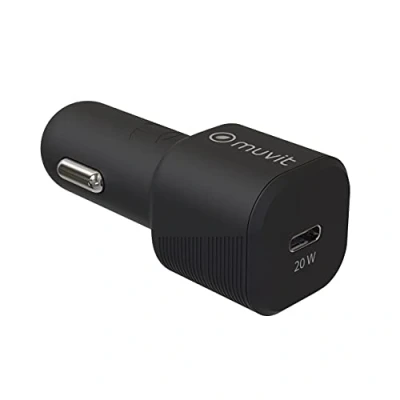 Afbeelding van Muvit Voor Wissel Lader Voiture Pd Usbc 20w Noir, Auto adapter, Zwart
