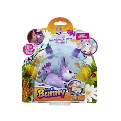 Afbeelding van Animagic Let&#039;s Go Bunny Konijn Paars Speelgoedrobot Speelgoedkonijn