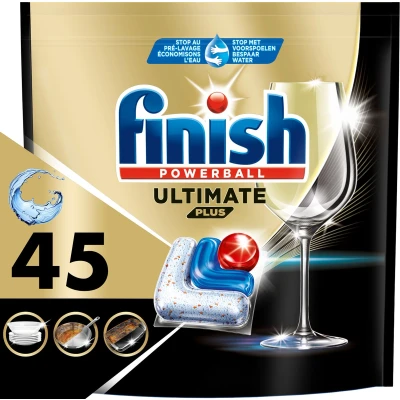 Afbeelding van Finish Ultimate Plus All in One Regular Vaatwastabletten 45 Capsules