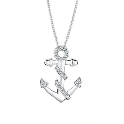 Afbeelding van Elli Dames Halsketting Anker Meer Kristalle 925 Silber