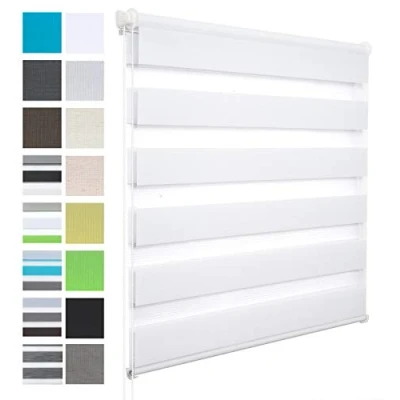 Afbeelding van WOLTU VH5565ws Verduisteringsgordijn voor binnenruimtes zonder boren, oprolbaar, met Klemmfix zijklem, 65 x 220 cm, wit