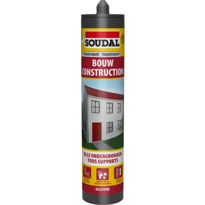 Afbeelding van Soudal siliconenkit bouw transparant 300 ml.