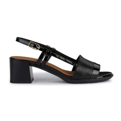 Afbeelding van Geox D New Marykarmen A sandalen met hak voor meisjes, zwart.