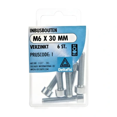 Afbeelding van Inbusbout m6x30mm 6st Deltafix