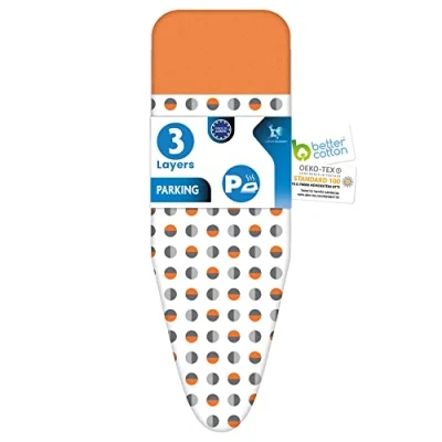 Afbeelding van LAUNDRYSpecialist Strijktafelhoes met hittebestendige parkeerplaats voor je strijkijzer, max. 10 min. 250 graden Celsius, maat L/XL 52 x 140 cm, 3 lagen