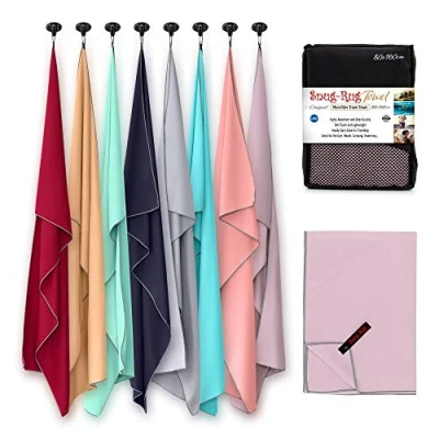Afbeelding van Snug Rug Handdoeken Microvezel handdoek Badhanddoeken Badlaken sport Badhanddoek Badlakens 80 x 160 cm Mauve