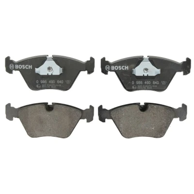 Afbeelding van BOSCH 0 986 490 640 Remblokkenset Low Metallic Met anti kreukplaat, plunjerclip BMW: 5 Saloon, 3 Coupe, Z3 Roadster