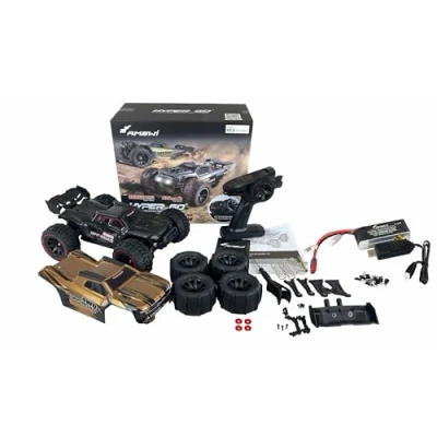 Afbeelding van Amewi Hyper GO Zwart, Goud Brushless 1:14 RC auto Elektro Truggy 4WD RTR 2,4 GHz