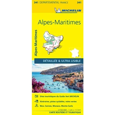 Afbeelding van Alpes maritimes 11341 carte &#039; local ( France ) michelin kaart