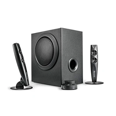 Afbeelding van wavemaster STAX 2.1 (46 Watt) stereo luidsprekerset voor tv, pc, tablet, smartphone, zwart (66201)
