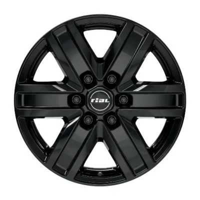 Afbeelding van RIAL 6 gat 17duim 114.3mm lichtmetalen Velg Transporter hyper silber schwarz Horn poliert TP70722X32