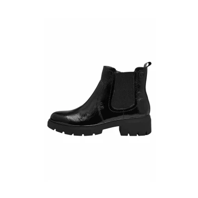 Afbeelding van Tamaris Comfort Chelsea Enkellaarsjes met plateauzool, Dames, Maat: 39, Black patent Schoenen