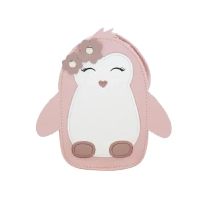 Afbeelding van Yuko B Baby Pinguïn Litchi schoudertas roze, meisjes, roze