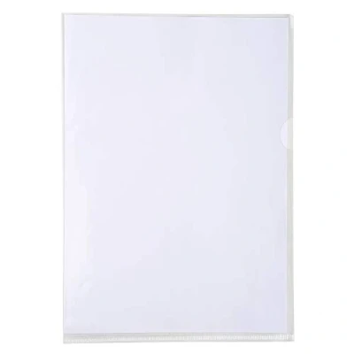 Afbeelding van Exacompta Ref. 660530E Zak met 10 gladde hoekhoezen van halfhard PVC Dikte 13/100 A4 formaat inkeping voor eenvoudig openen Kristalkleur