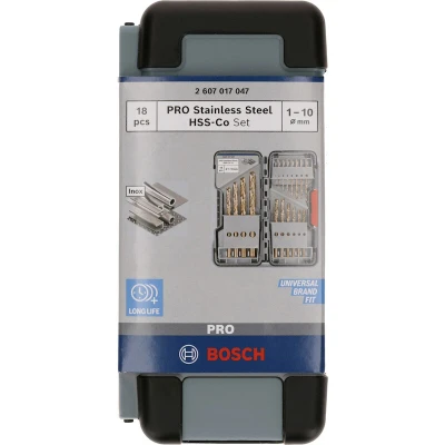 Afbeelding van Bosch Accessories 2607017047 HSS Co Metaal spiraalboorset 18 delig 1 mm, 1.5 2 2.5 3 3.5 4 4.5 5 5.5 6 7 8 9