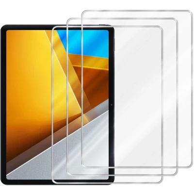 Afbeelding van Cadorabo 3x Screenprotector geschikt voor Xiaomi Poco Pad in KRISTALHELDER Getemperd Pantser Film (Tempered) Display beschermend glas 9H hardheid met 3D Touch
