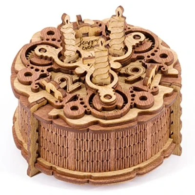 Afbeelding van iDventure Happy Birthday Puzzel Box Gepersonaliseerd Verjaardagscadeau. Mechanische schatkist. Escape Room 3D Puzzelspel van hout houten puzzels. voor volwassenen en raadseldoos