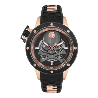 Afbeelding van Philipp Plein Rich PWUAA0623 Horloge Siliconen Zwart Ø 46 mm