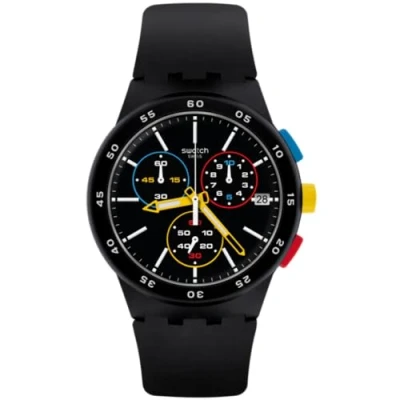 Afbeelding van Swatch Originals Chrono horloge Black One Zwart