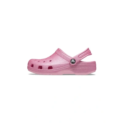 Afbeelding van Crocs Klassieke glitterklompen T klompen, uniseks, kinderen, Roze tweed pailletten
