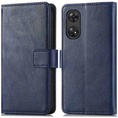 Afbeelding van iMoshion Hoesje Geschikt voor Oppo Reno 8 T (4G) Met Pasjeshouder Luxe Bookcase Donkerblauw