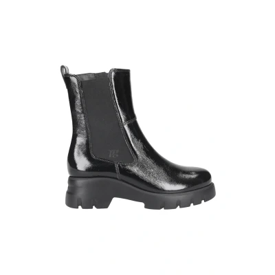 Afbeelding van Paul Green Dames enkellaarzen gelakt/geborsteld zwart 8104 026, zwart.