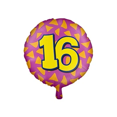 Afbeelding van Helium ballon 16 jaar party 45cm