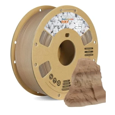 Afbeelding van OVERTURE Rock PLA filament 1,75 mm, marmer, spoel 1 kg (2,2 lbs), maatnauwkeurigheid +/ 0,03 mm (Rock Sedimentary)