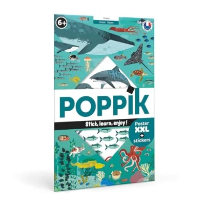 Afbeelding van Poppik sticker poster oceaan