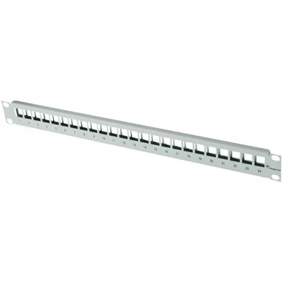 Afbeelding van Telegärtner H02025A0197 24 poorten Netwerkpatchpaneel 483 mm (19) CAT 6A 1 HE Grijs wit (RAL 7035)