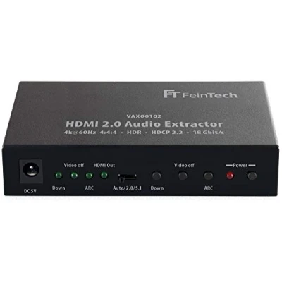 Afbeelding van FeinTech VAX00102 HDMI 2.0 Audio Extractor, ARC 4K HDR zwart