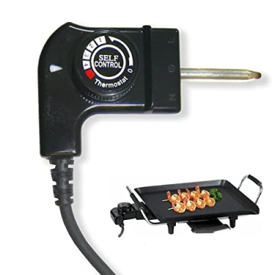 Afbeelding van GOLDMAN SERVICE Kabelthermostaat voor elektrische grillplaat, geschikt grote merken grill, vervangende thermostaat rotisserie. Model CTW 300.