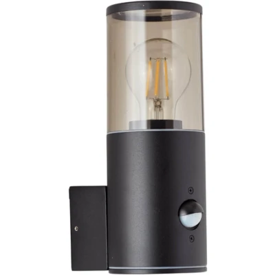 Afbeelding van Brilliant Sergioro 96472/63 Buitenlamp met bewegingsmelder (wand) E27 Zwart (mat)