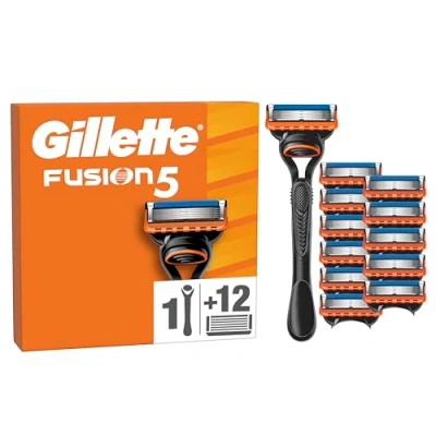 Afbeelding van Gillette Fusion5 Scheermes voor Mannen 1 Handvat + 12 Scheermesjes Brievenbusverpakking