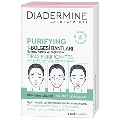 Afbeelding van Diadermine 6 stuks reinigingsstrips voor normale en gemengde huid