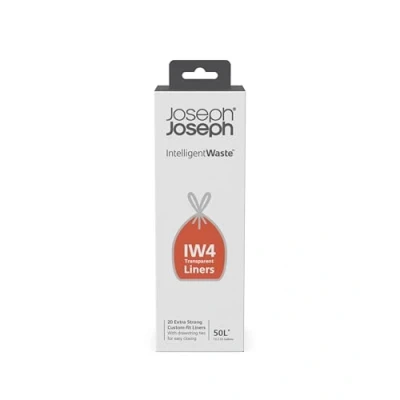 Afbeelding van Joseph IW4 Vuilniszakken met trekkoord, 50 l, transparant, 20 stuks